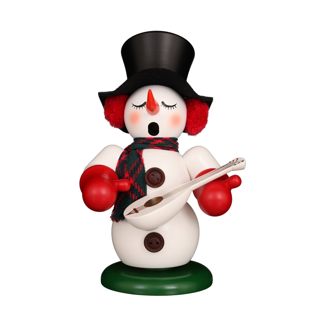 Räuchermann - Schneemann mit Laute