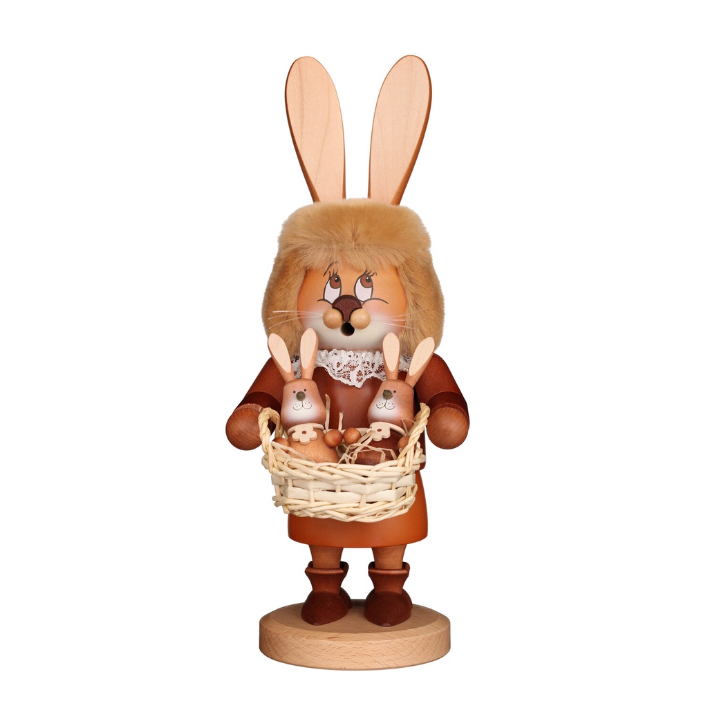 [CU 01 0700] Räuchermann - Wichtel Häsin mit Hasenbabys