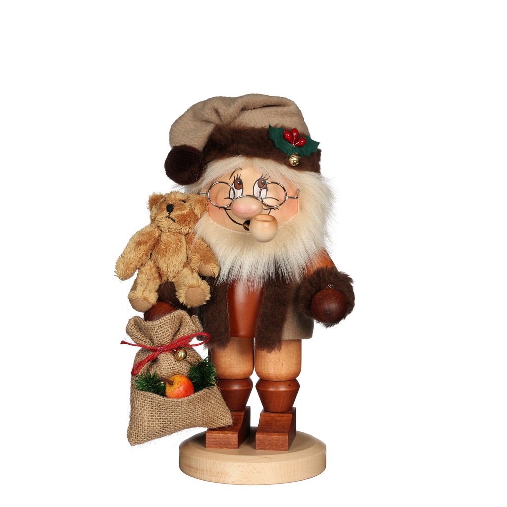 Räuchermann - Wichtel Weihnachtsmann mit Teddy