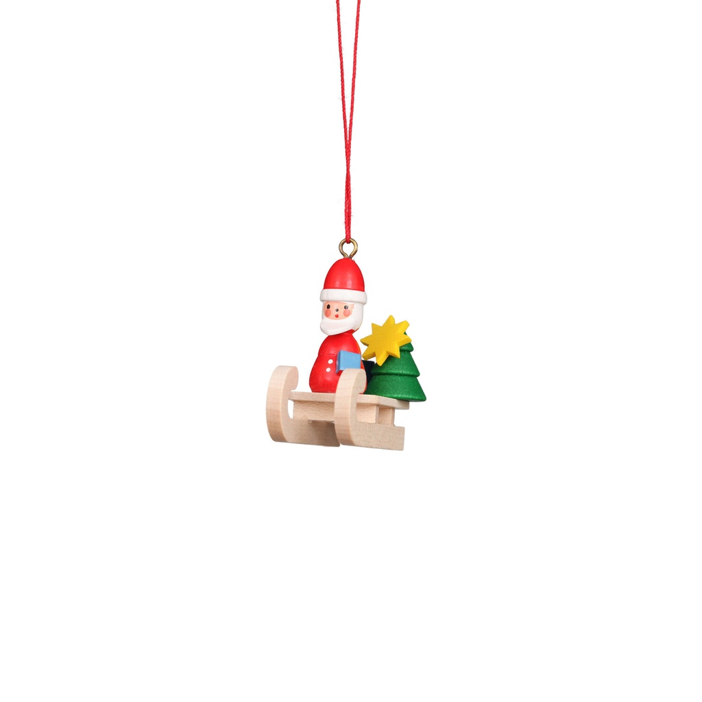 [CU 10 0073] Baumschmuck - Nikolaus auf Schlitten