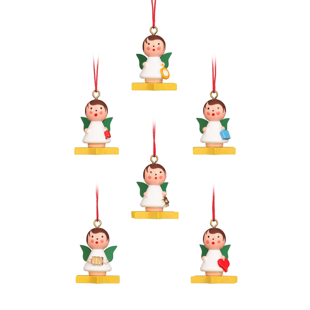 Baumschmuck - Miniengel auf Stern