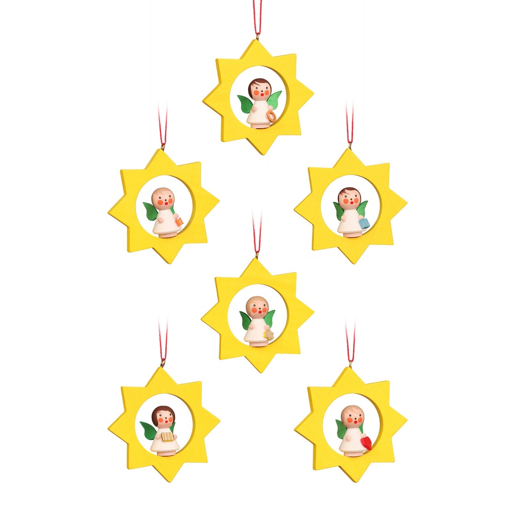 Baumschmuck - Miniengel im Stern