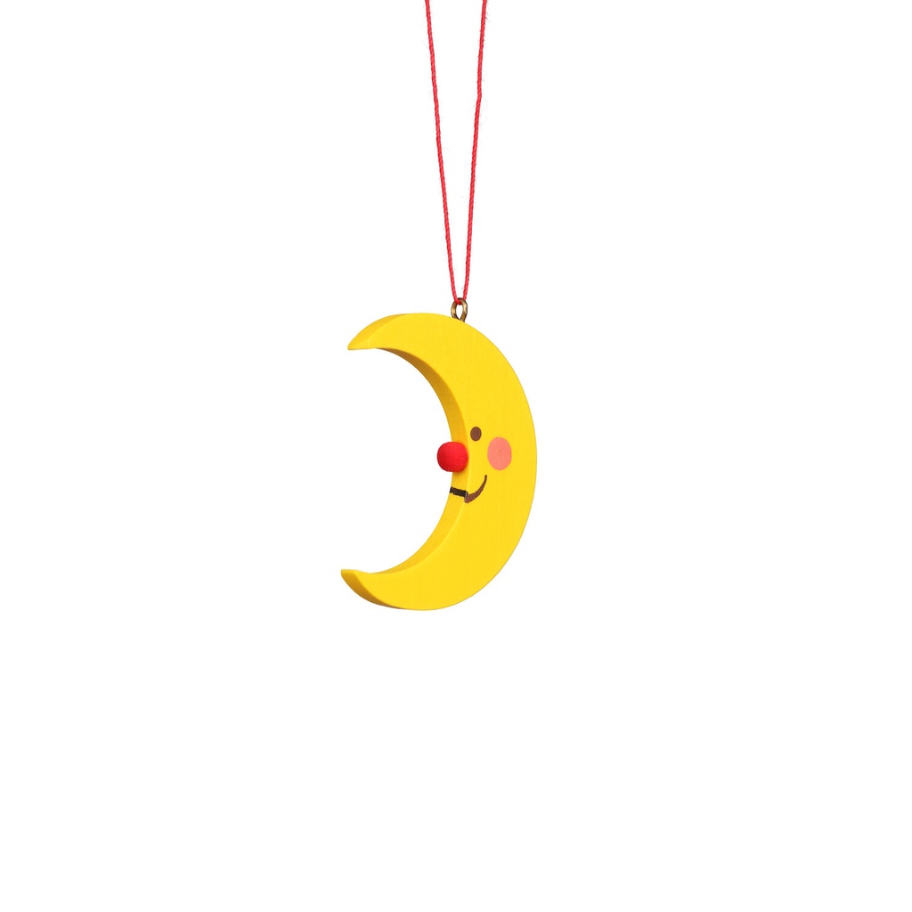 Baumschmuck - Mond mit Gesicht klein