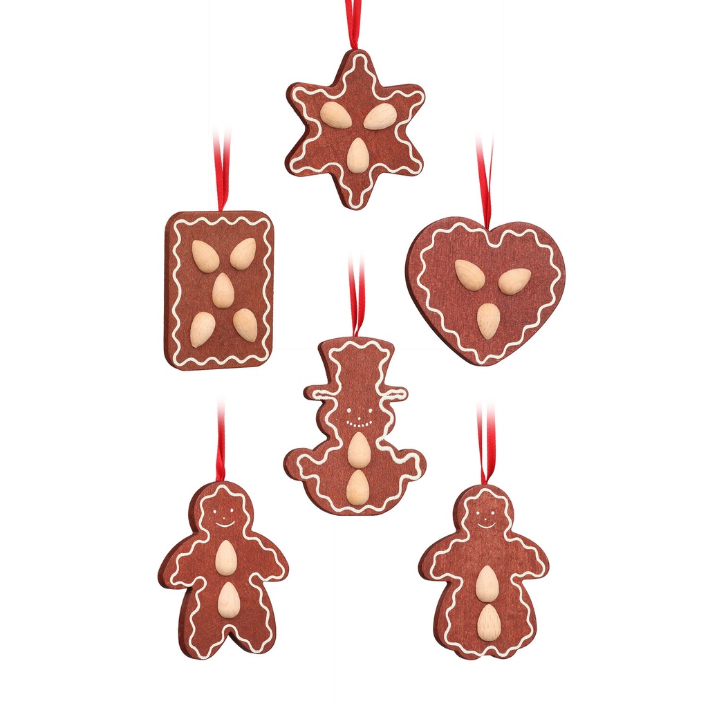 Baumschmuck - Lebkuchen braun (sortiert)