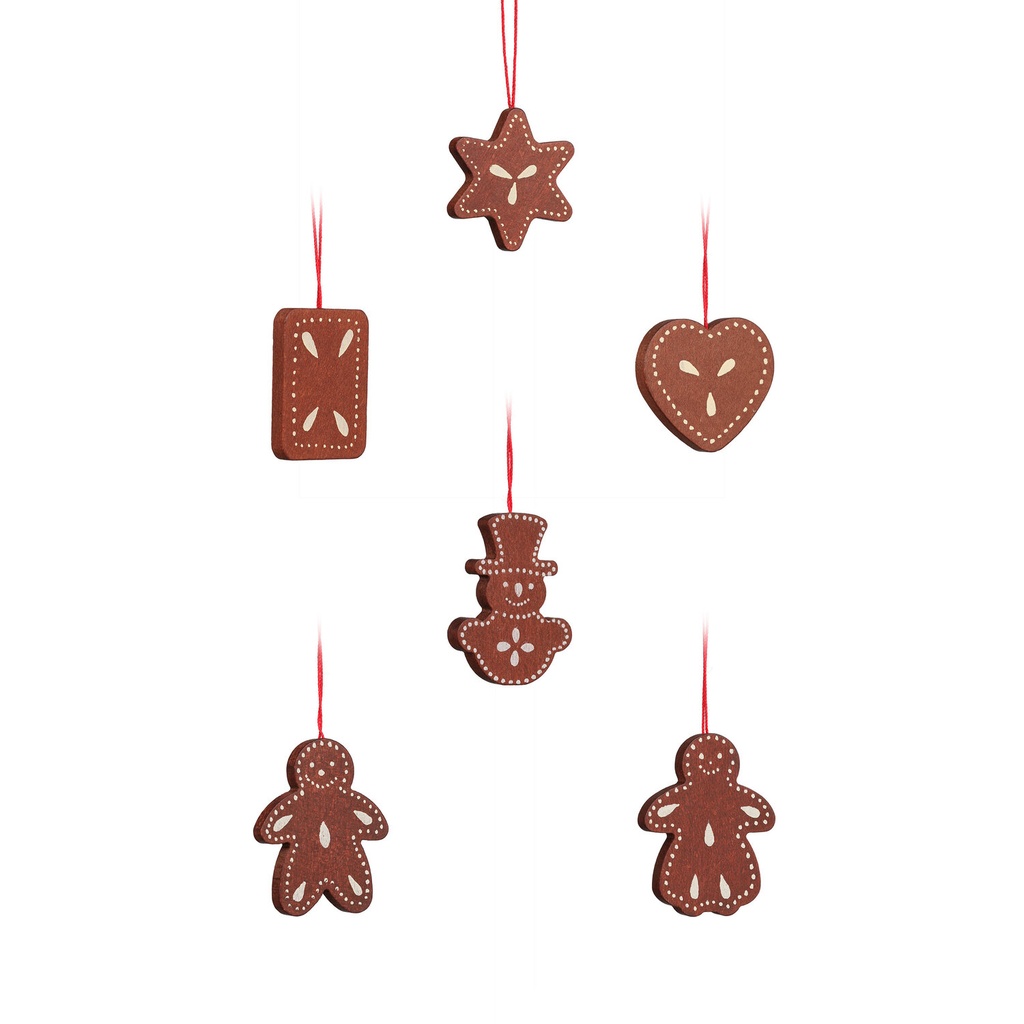 Baumschmuck - Minilebkuchen braun (sortiert)