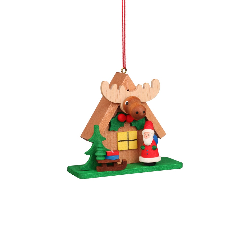 [CU 10 0412] Baumschmuck - Waldhaus mit Weihnachtsmann