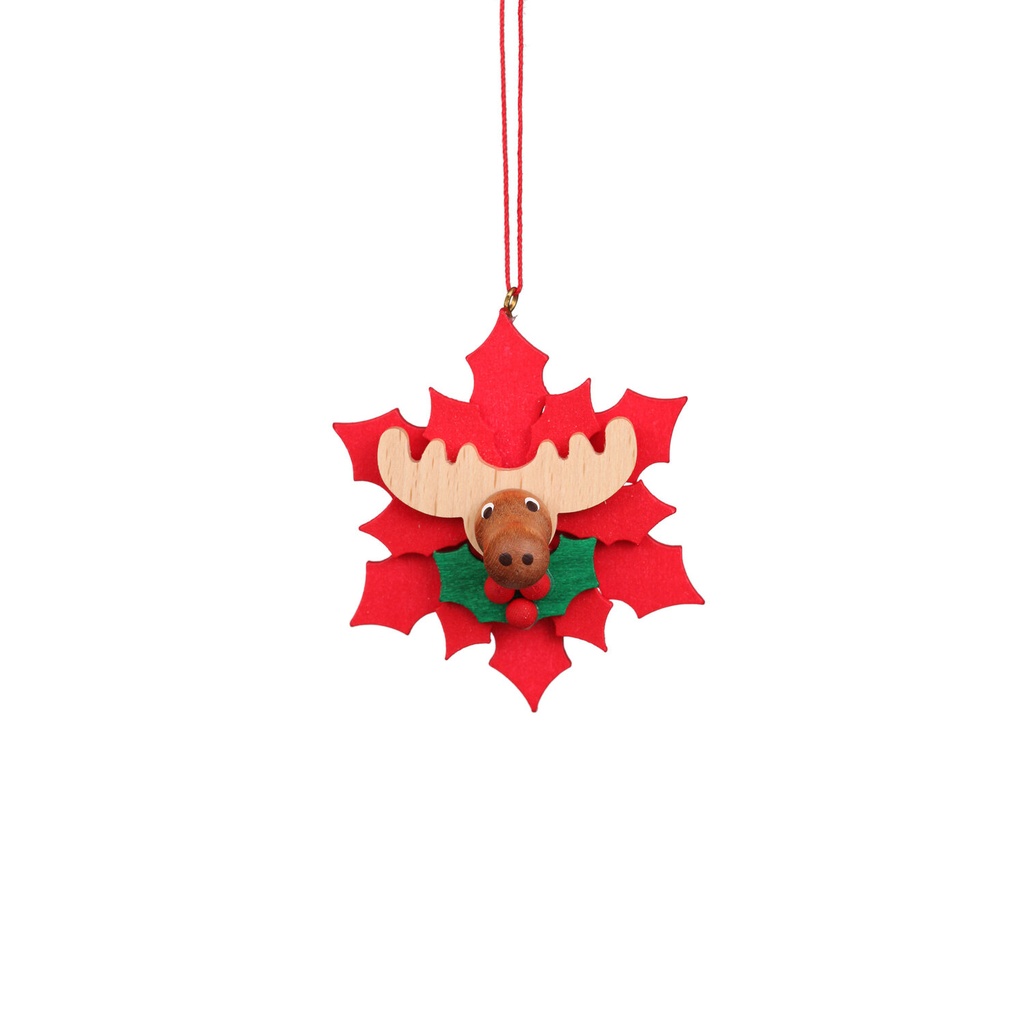 [CU 10 0429] Baumschmuck - Weihnachtsstern mit Elch