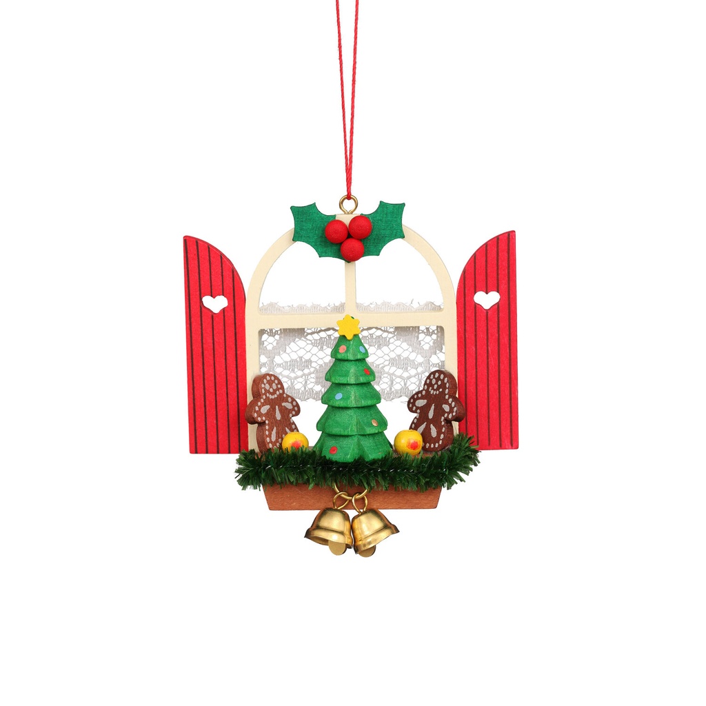 Baumschmuck - Adventsfenster mit Lebkuchen