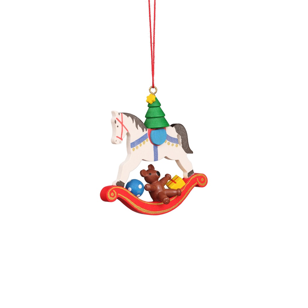 [CU 10 0605] Baumschmuck - Baum auf Schaukelpferd