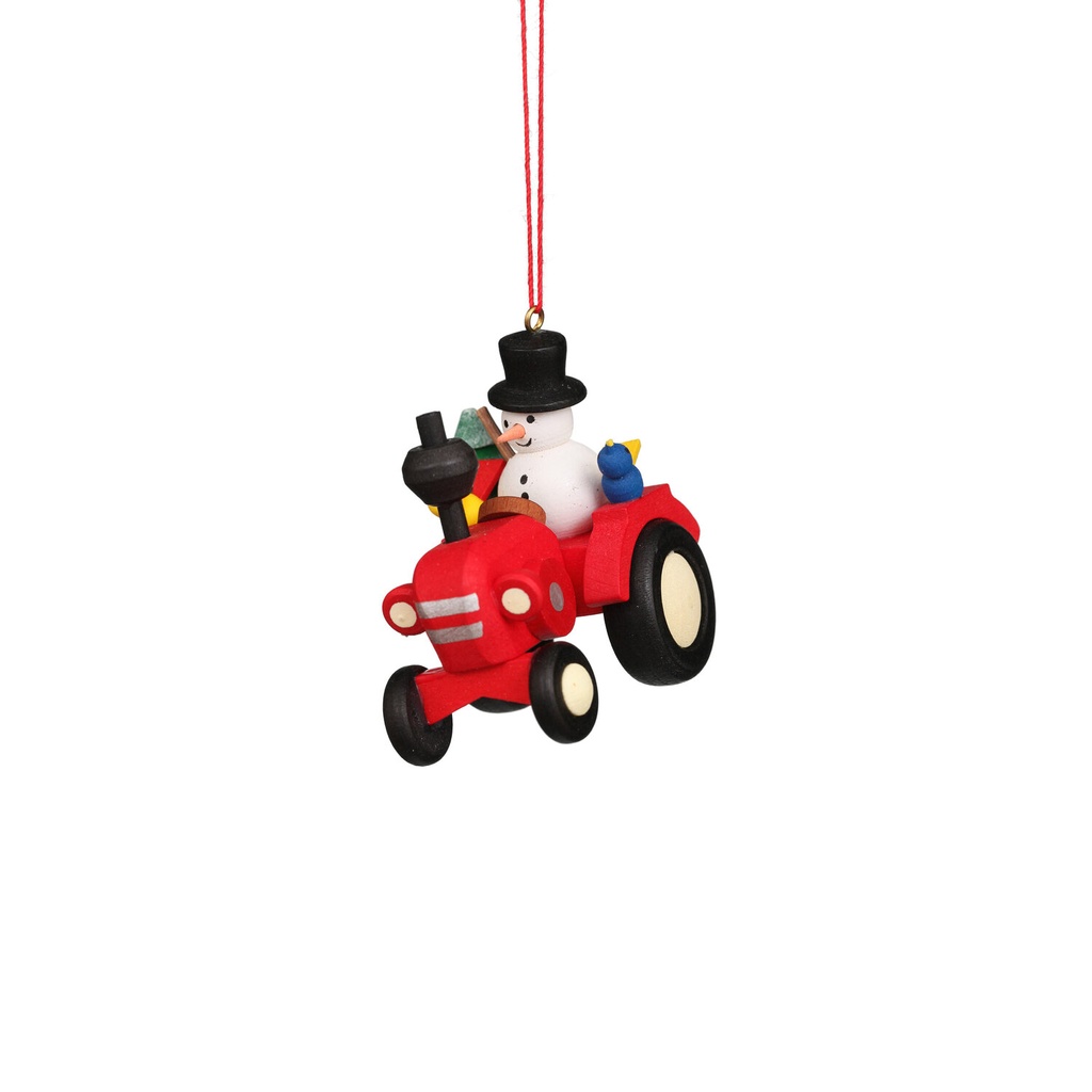 [CU 10 0641] Baumschmuck - Traktor mit Schneemann