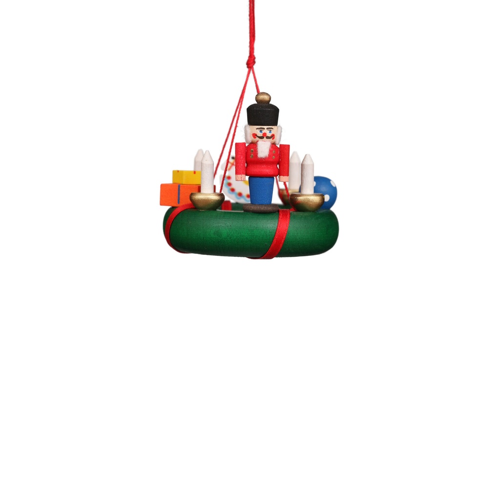 Baumschmuck - Kranz mit Nussknacker
