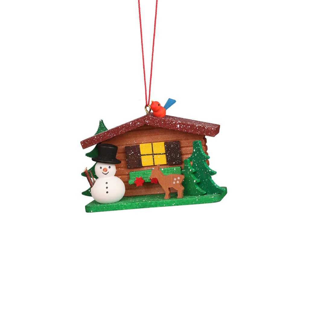 [CU 10 0832] Baumschmuck - Schneemann am Almhaus