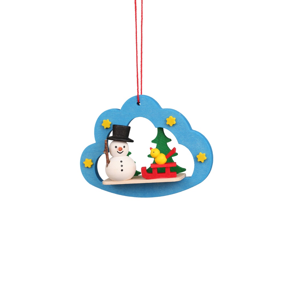 [CU 10 0854] Baumschmuck - Schneemann in Wolke