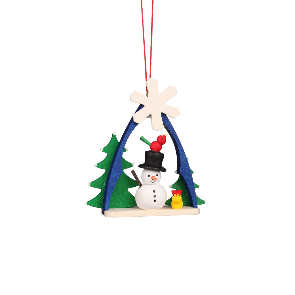 Baumschmuck - Schneemann im Bogen