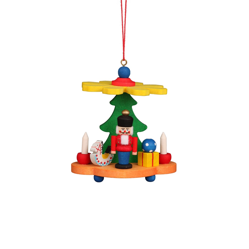 Baumschmuck - Pyramide mit Nussknacker