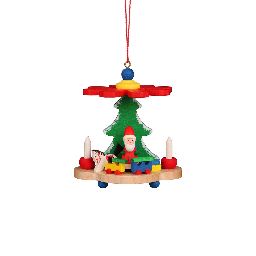 [CU 10 0911] Baumschmuck - Pyramide mit Weihnachtsmann