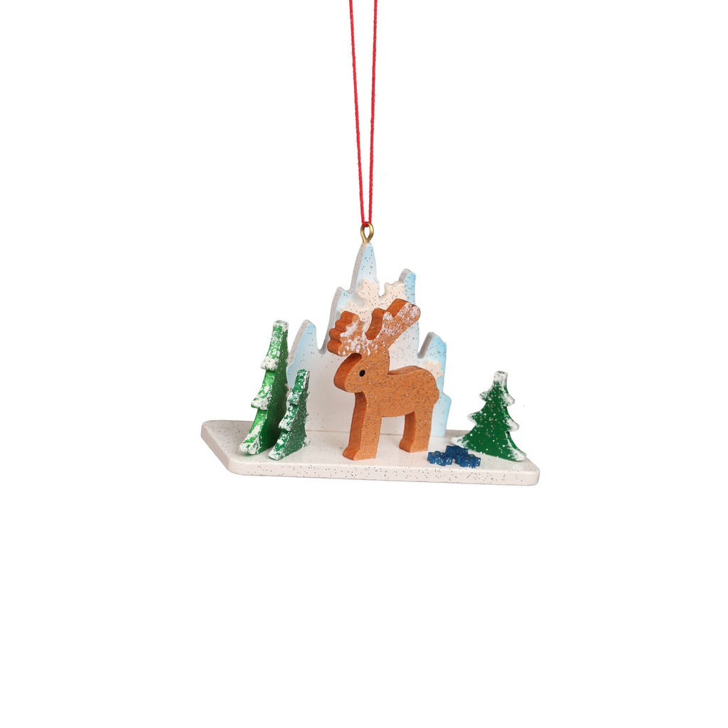 Baumschmuck - Eislandschaft mit Rentier