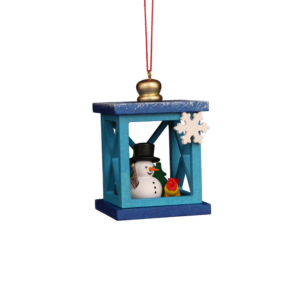 Baumschmuck - Weihnachtslaterne mit Schneemann