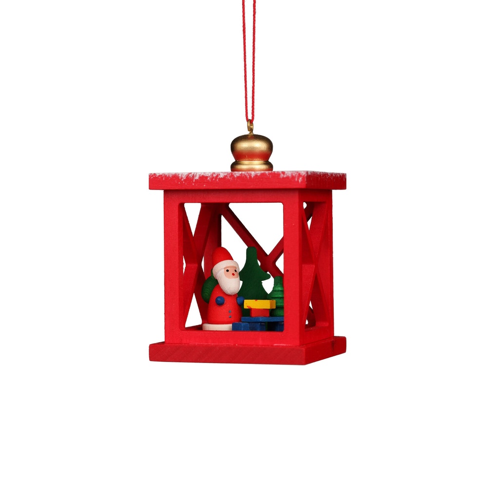 Baumschmuck - Weihnachtslaterne mit Weihnachtsmann