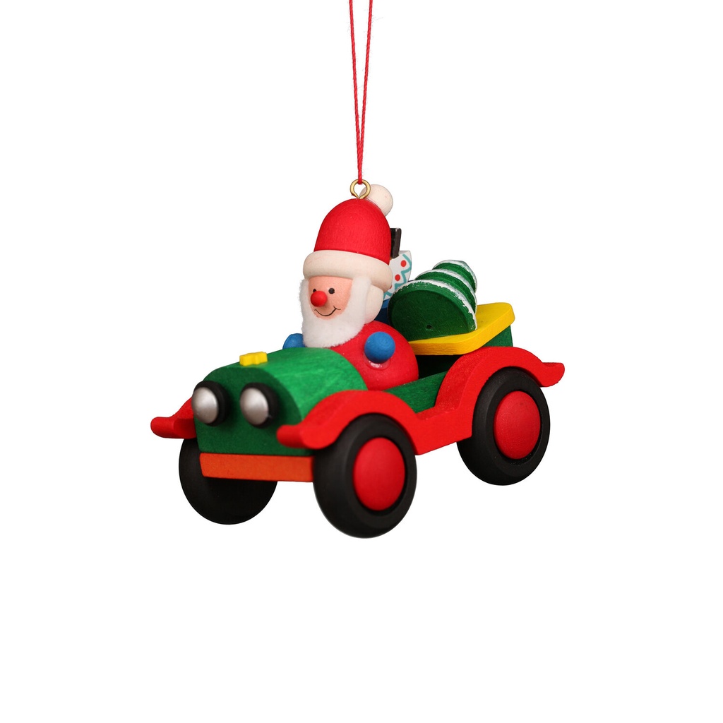 [CU 10 0935] Baumschmuck - Auto mit Weihnachtsmann