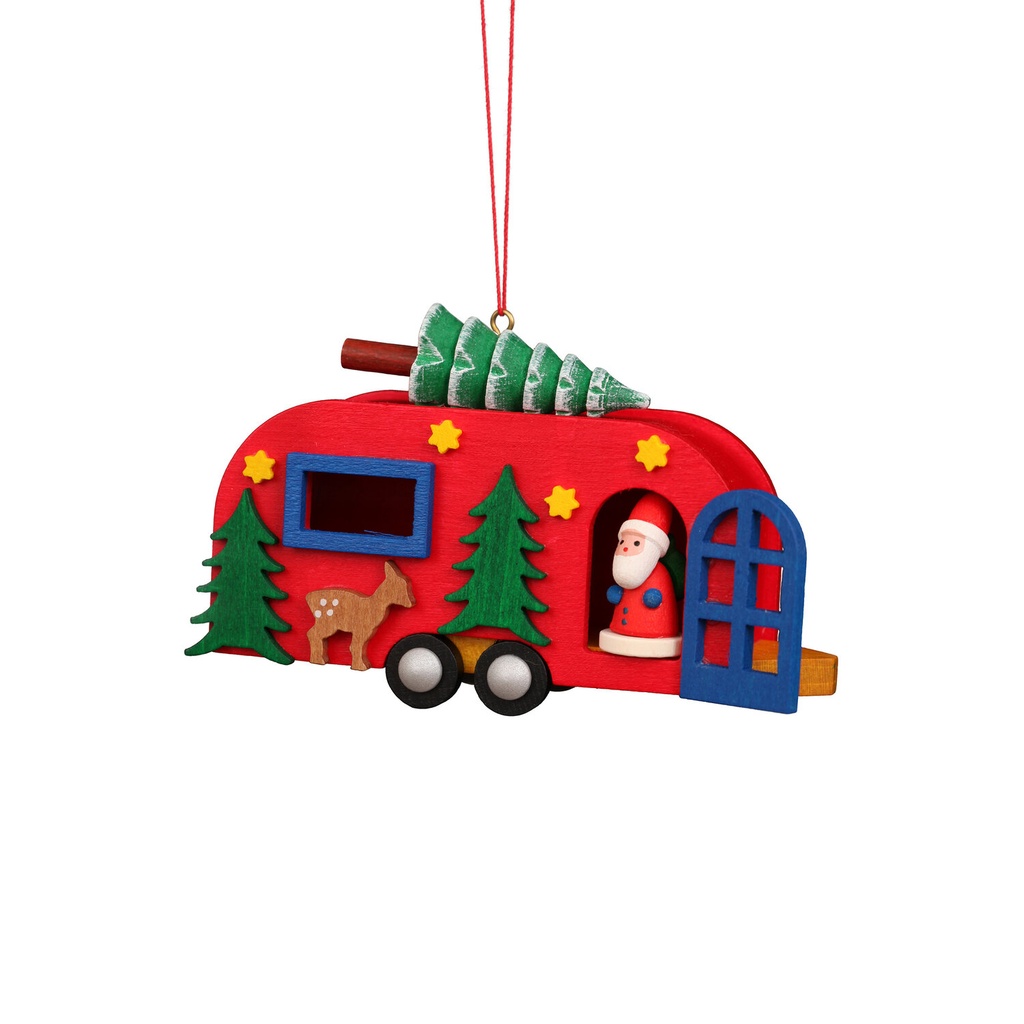 [CU 10 0944] Baumschmuck - Weihnachtsmann im Wohnwagen