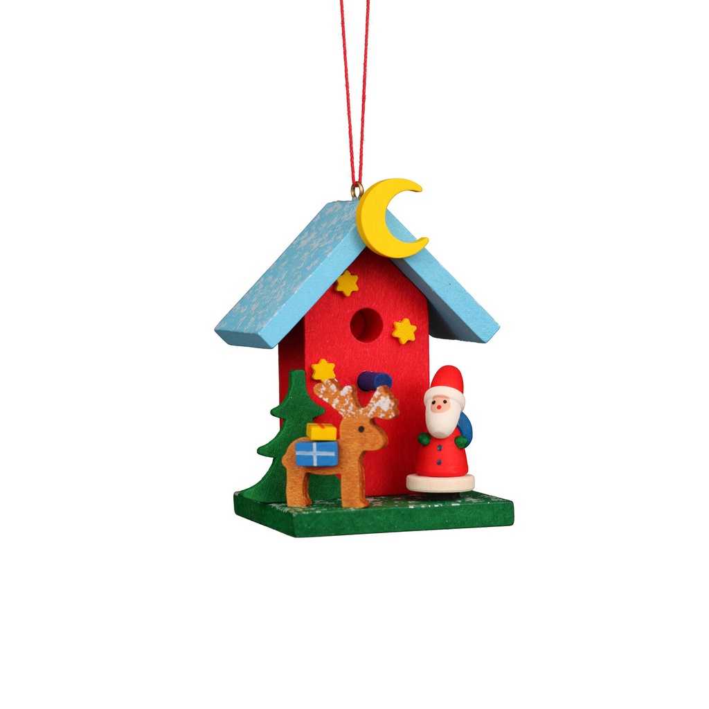 [CU 10 0945] Baumschmuck - Vogelhaus mit Weihnachtsmann