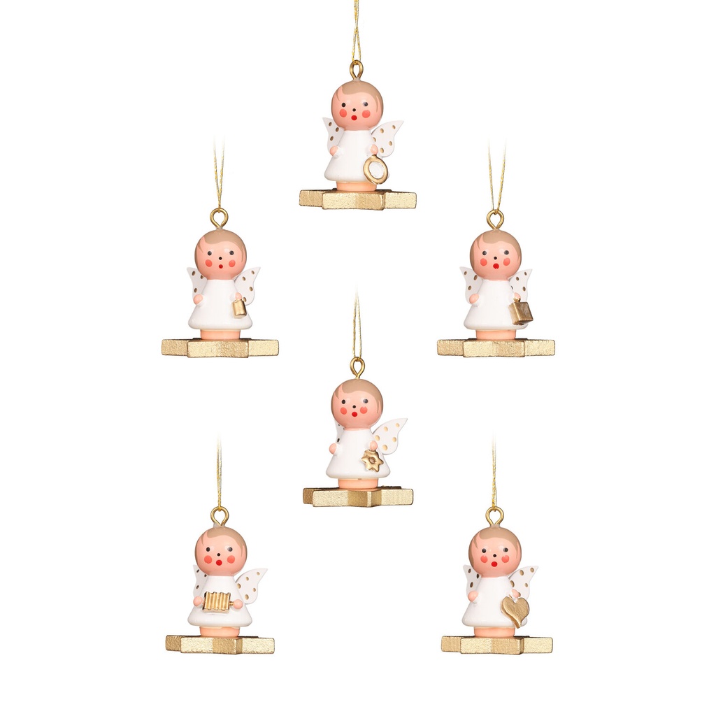 Baumschmuck - Engel auf goldenem Stern