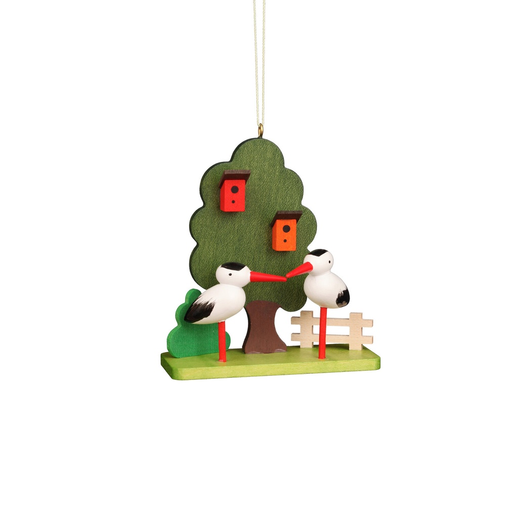 Baumschmuck - Storchenpärchen am Baum