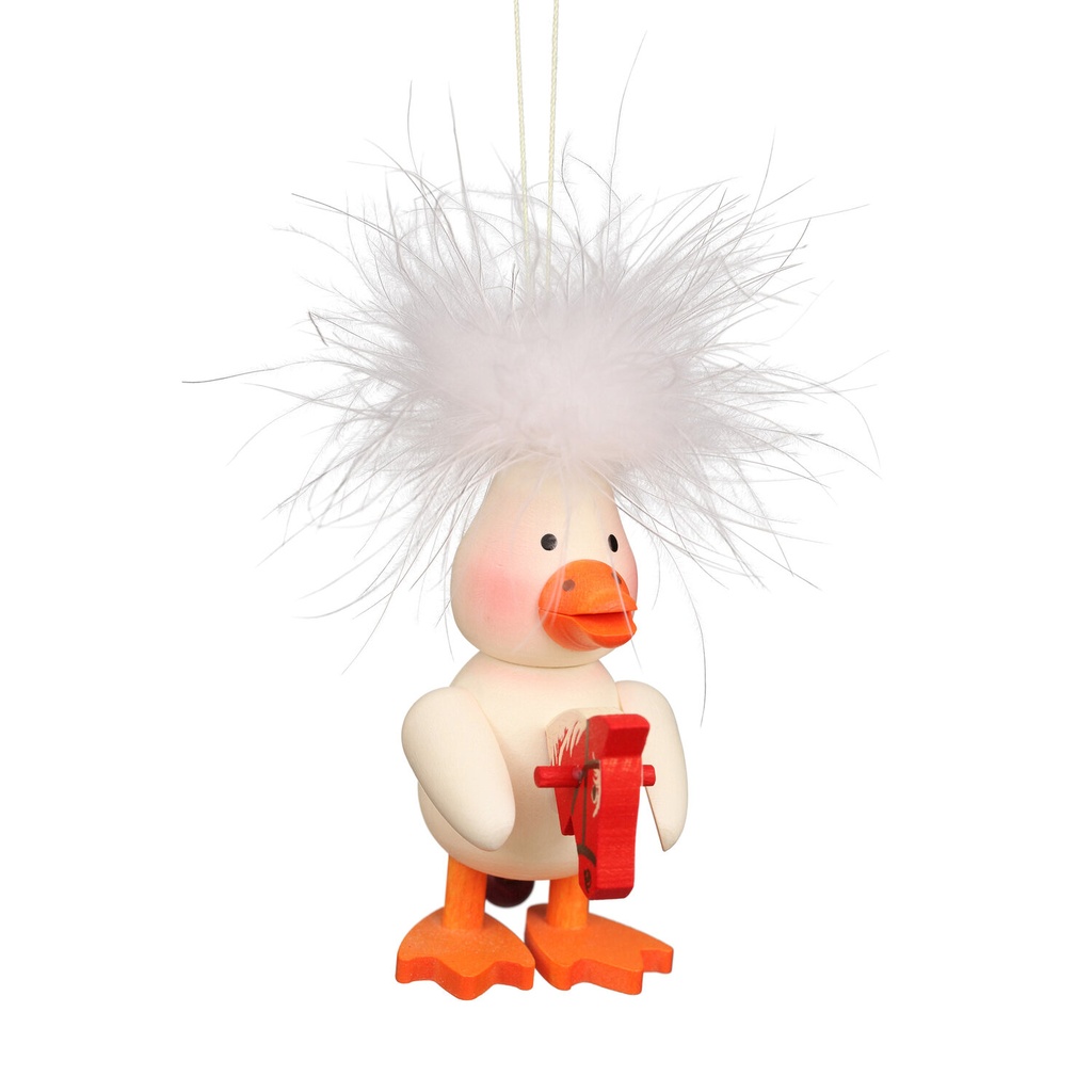 [CU 11 0700] Baumschmuck - Federentlein mit Steckenpferd