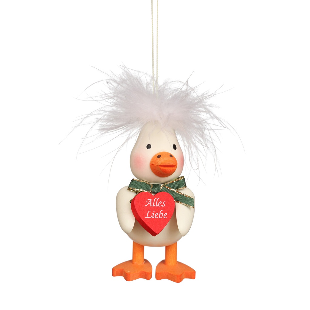 [CU 11 0705] Baumschmuck - Federentlein "Alles Liebe"