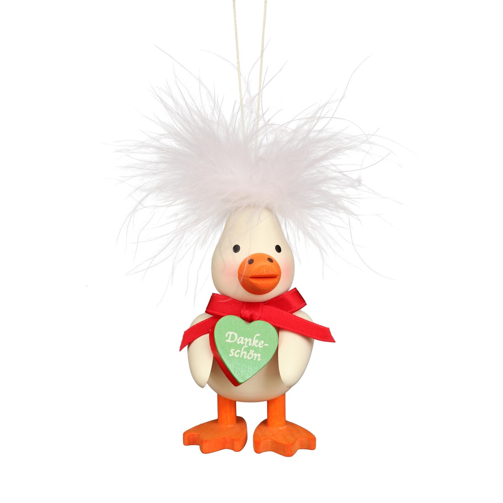 [CU 11 0709] Baumschmuck - Federentlein "Dankeschön"