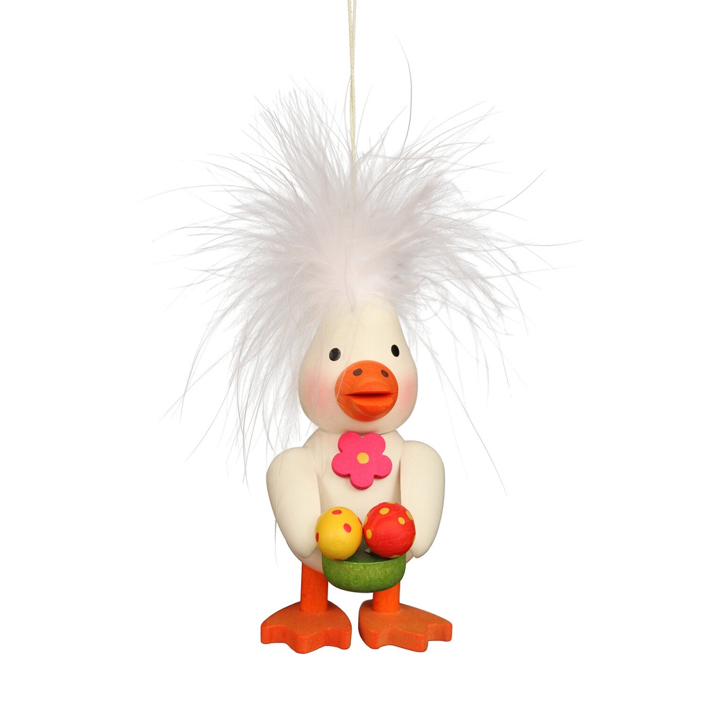 [CU 11 0710] Baumschmuck - Federentlein mit Eiernest