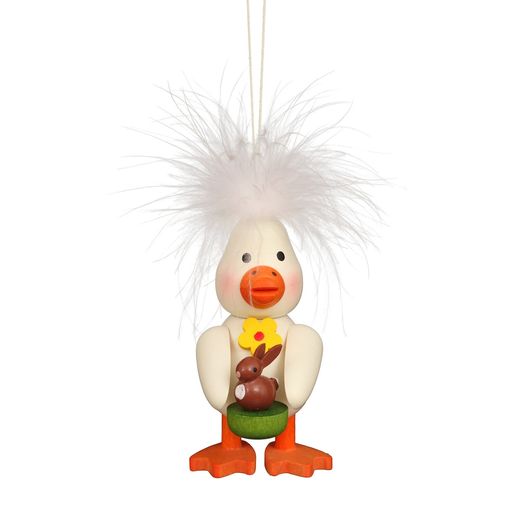[CU 11 0711] Baumschmuck - Federentlein mit Hasennest