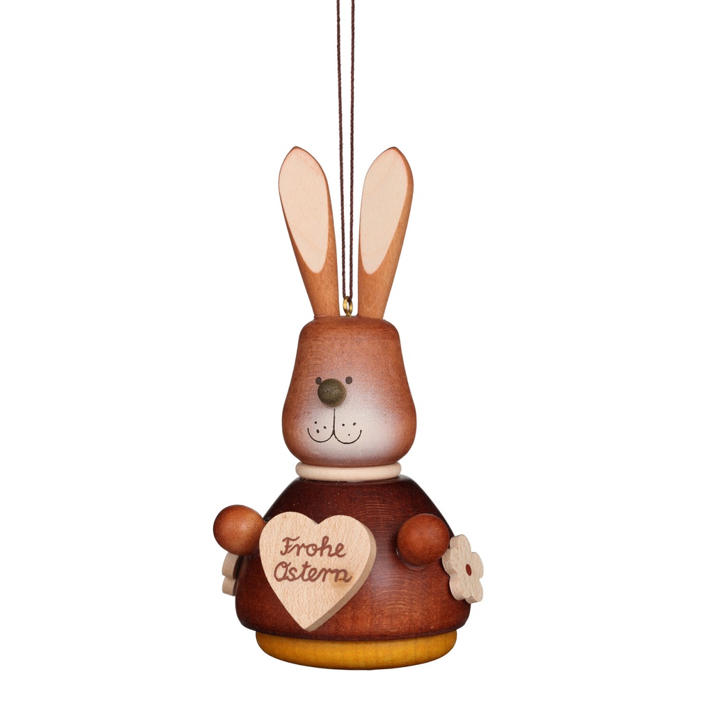 [CU 15 0212] Baumschmuck - Wackelhase mit Herz natur