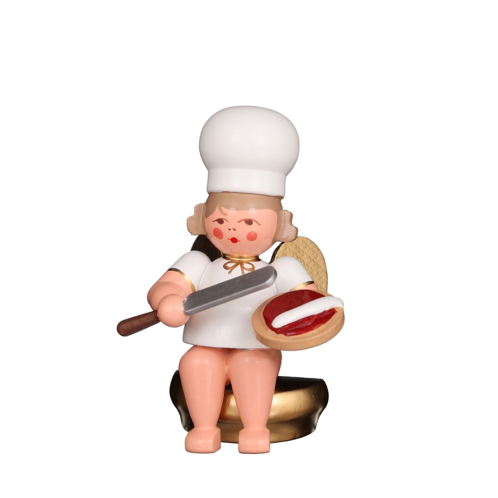 Bäckerengel sitzend mit Palette