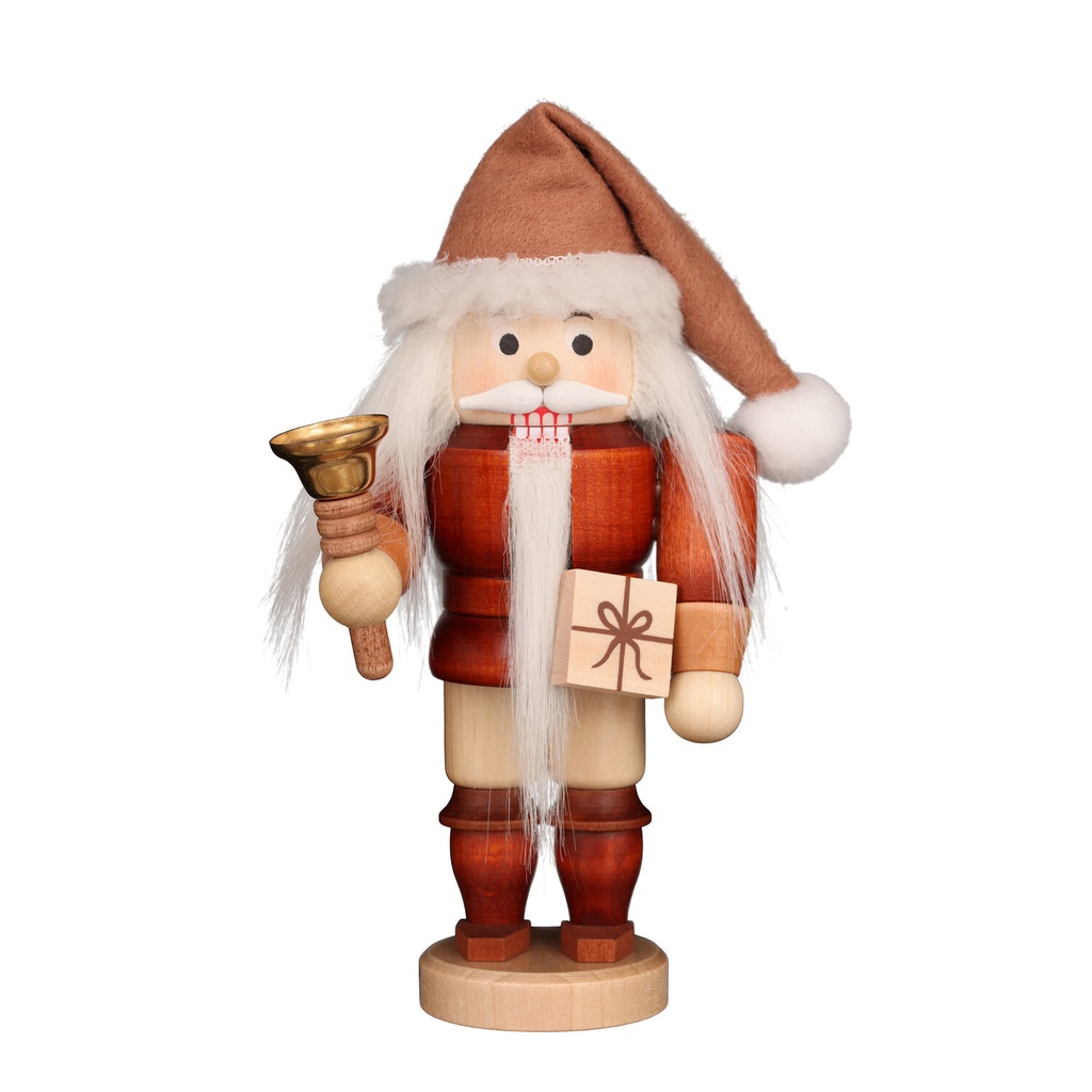 [CU 32 731] Nußknacker - Weihnachtsmann mit Glocke natur