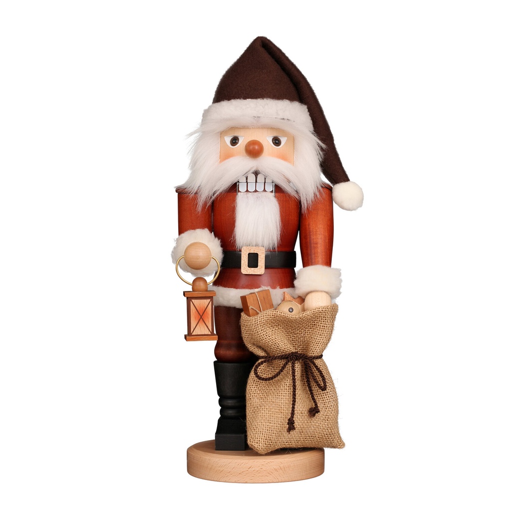 [CU 32 968] Nußknacker - Weihnachtsmann mit Laterne natur