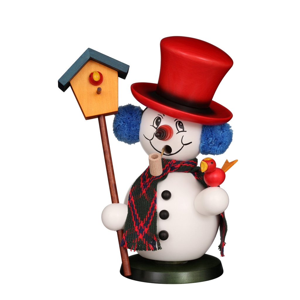 [CU 35 840] Räuchermann - Schneemann mit Vogelhaus