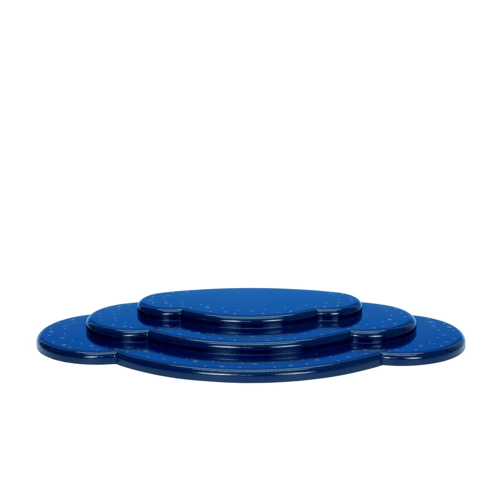 Wolke blau 3-teilig
