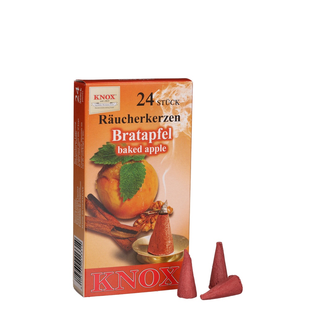 Räucherkerzen - Bratapfel (24 Stück)