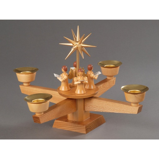 [AP 201/035] Adventsleuchter, natur - 4 stehende Engel