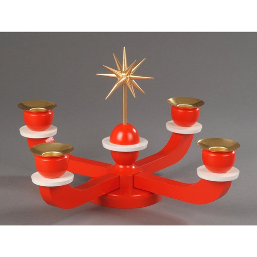 [AP 201/037 E] Adventsleuchter, rot - Weihnachtsstern