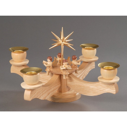 [AP 201/041 S] Adventsleuchter, natur - 4 sitzende Engel