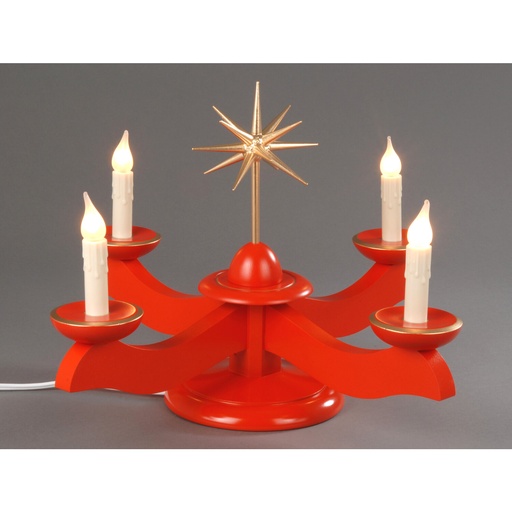 [AP 201/064 RE] Adventsleuchter, rot - Weihnachtsstern