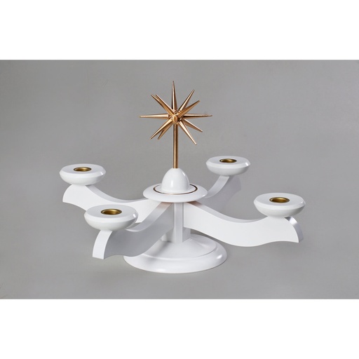 [AP 201/064 W] Adventsleuchter, weiß - Weihnachtsstern