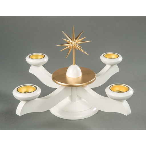 [AP 201/064/1-2 W] Adventsleuchter, weiß - Weihnachtsstern