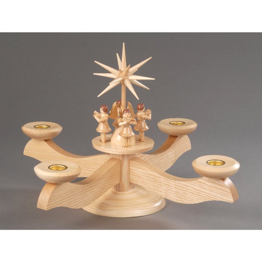 [AP 201/065] Adventsleuchter, natur - 4 stehende Engel