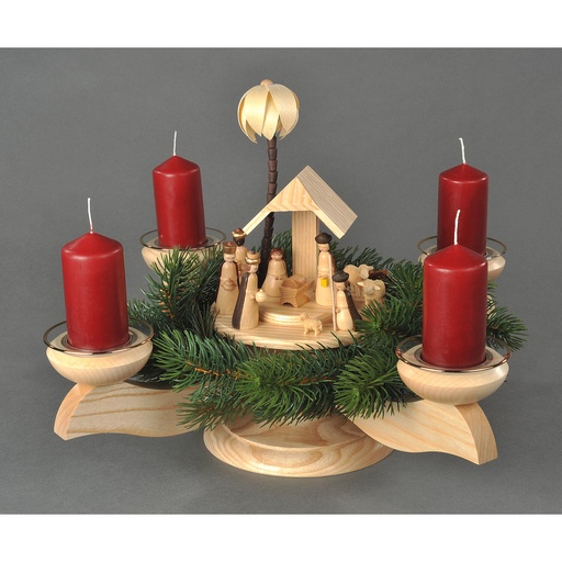 [AP 201/110/2 K] Adventsleuchter, natur - Christi Geburt