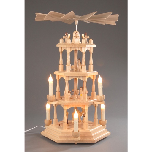 [AP 085/506 E] Pyramide, natur - Christi Geburt