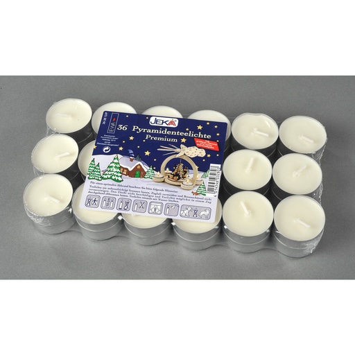 [AP 300/0035] Pyramidenteelichte in Aluhülle 40 Stück